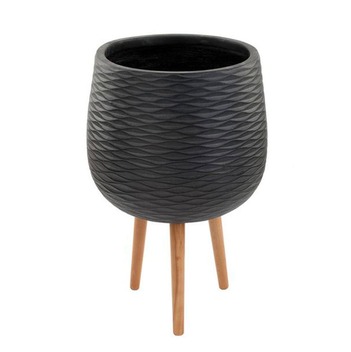 Napco, Wavy Black Planter Stand