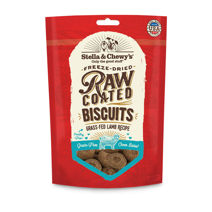 Stella & Chewy's Grass-Fed Lamb Raw Coated Biscuits, 9 oz.