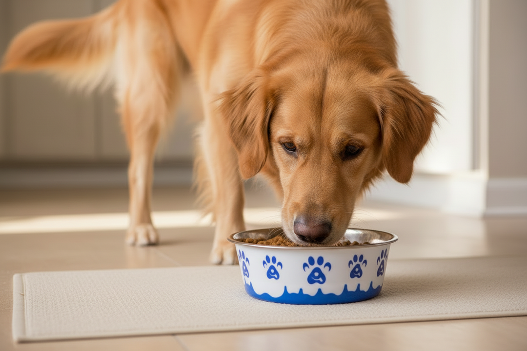 Maslow Paw Bowl, Blue & White, 28 oz