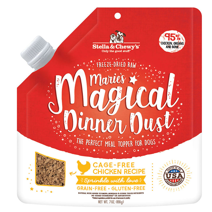 Stella & Chewy's Maries Magical Dinner Dust Cage-Free Chicken Meal Topper, 7 oz.