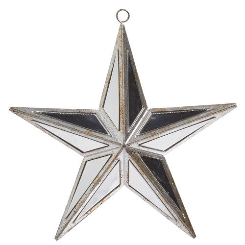 RAZ, Silver Mirror Star Ornament, Various Sizes