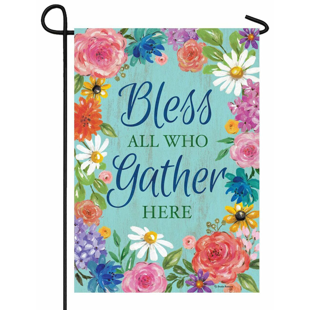 Custom Decor, Bless and Gather Garden Flag