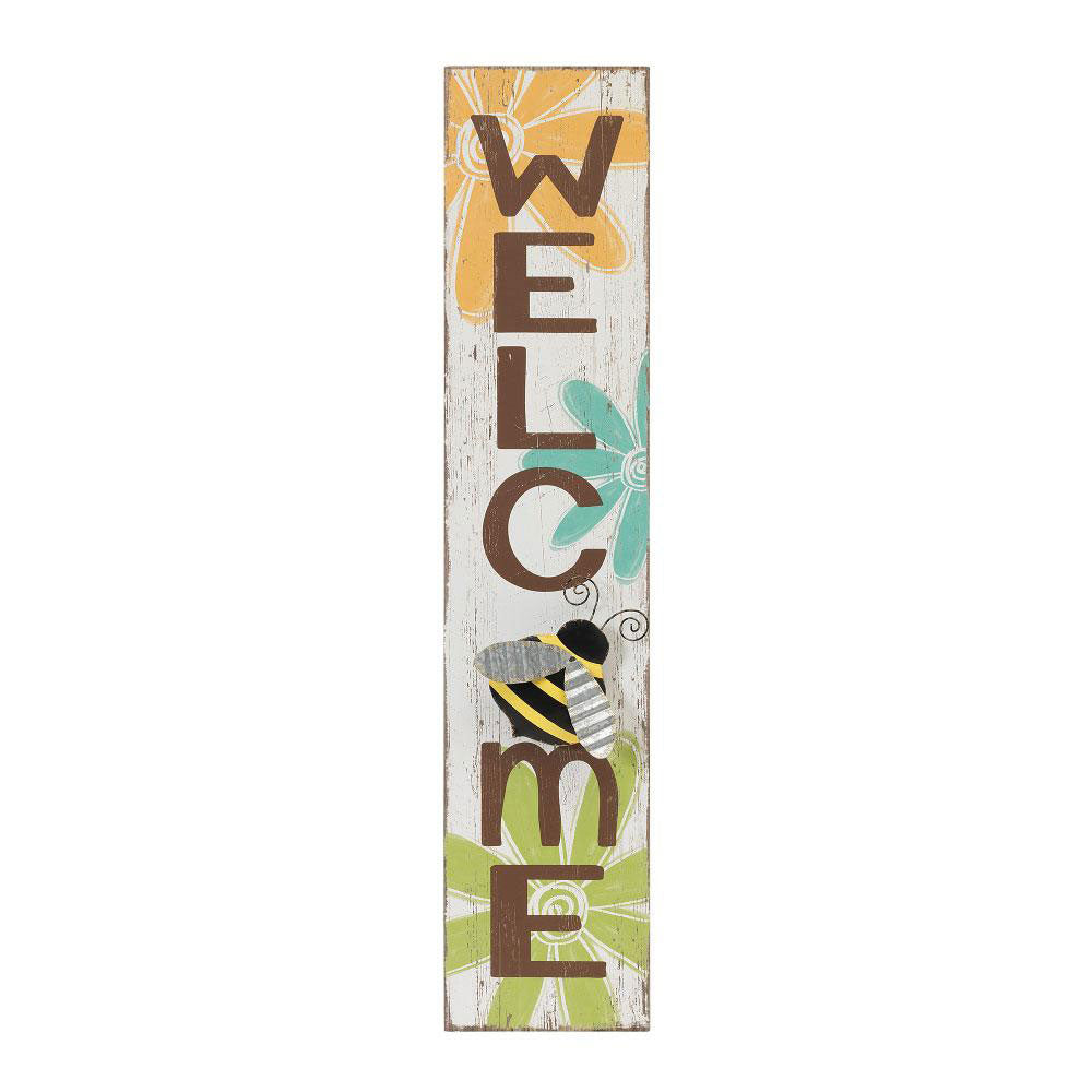 Gerson, Welcome W/Bee Wooden Wall Decor