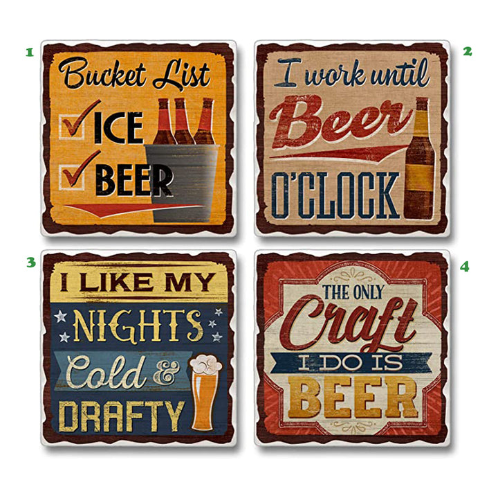 Counter Art, Cold & Drafty Coaster 4 pk Set