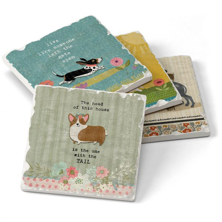 Counter Art, Dog Gone Cute Coaster 4 pk Set