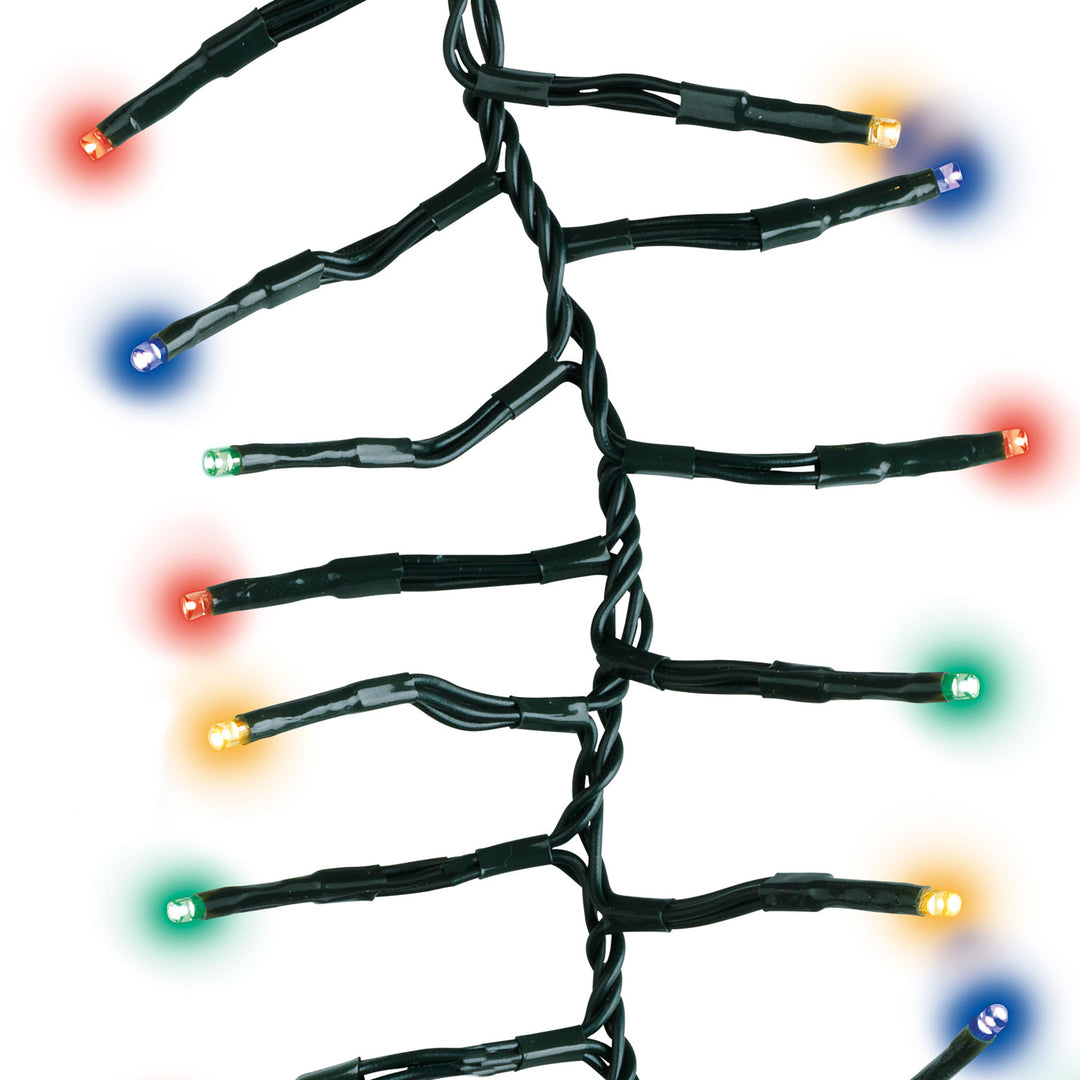 LED Cluster Twinkle String Lights w/ Transformer, 500 Multicolor Lights