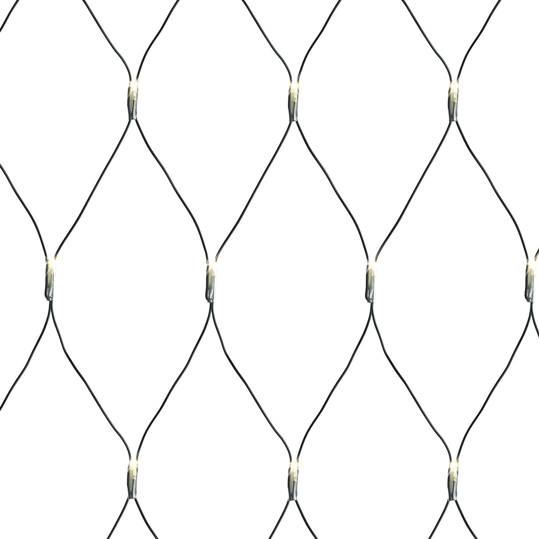 LED Twinkle Net Lights w/ Transformer, 200 Cool White Lights, 4.9x6.6ft