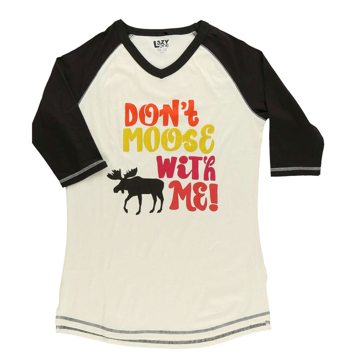 Don't Moose With Me Women's Tall Pajama Tee, Large