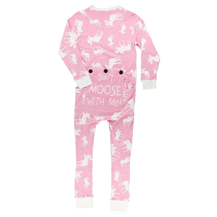 Classic Moose Adult Pink Onesie Flapjack, XL