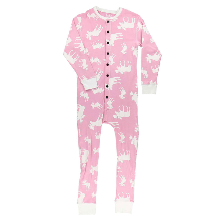 Classic Moose Adult Pink Onesie Flapjack, XL