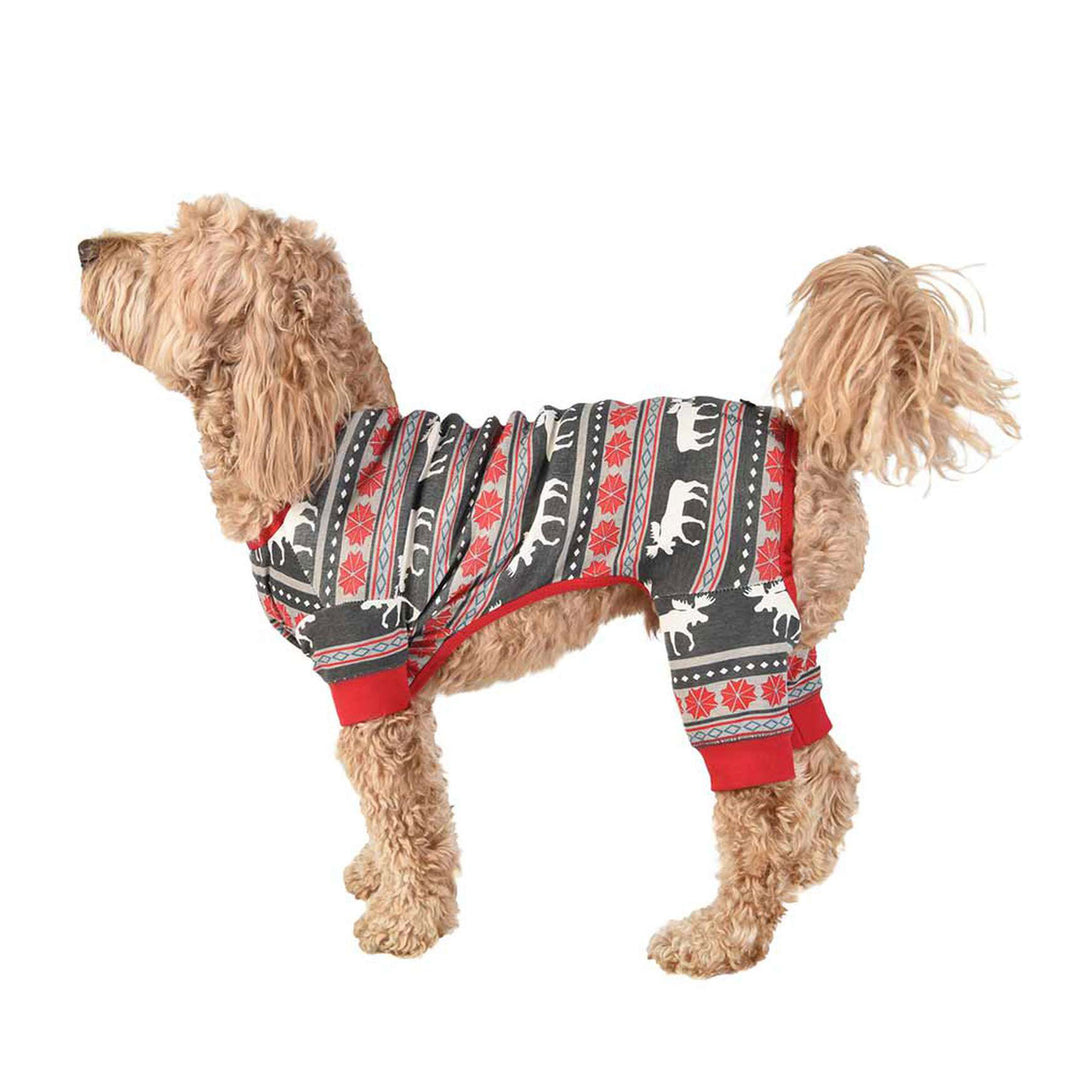 Moose Fair Isle Dog Onesie Flapjack, XS