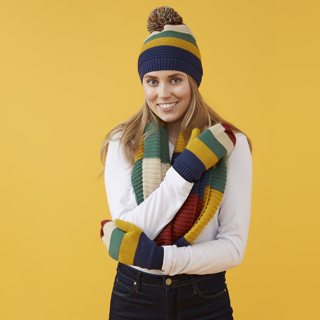 Stripe Mittens, Bold
