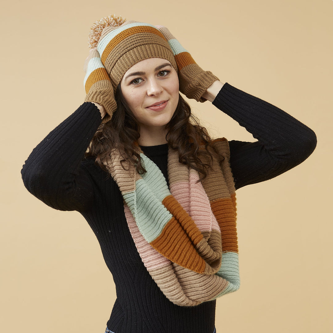 Stripe Beanie, Pastel