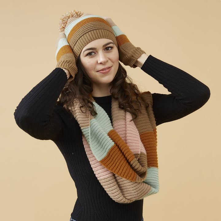Stripe Beanie, Pastel
