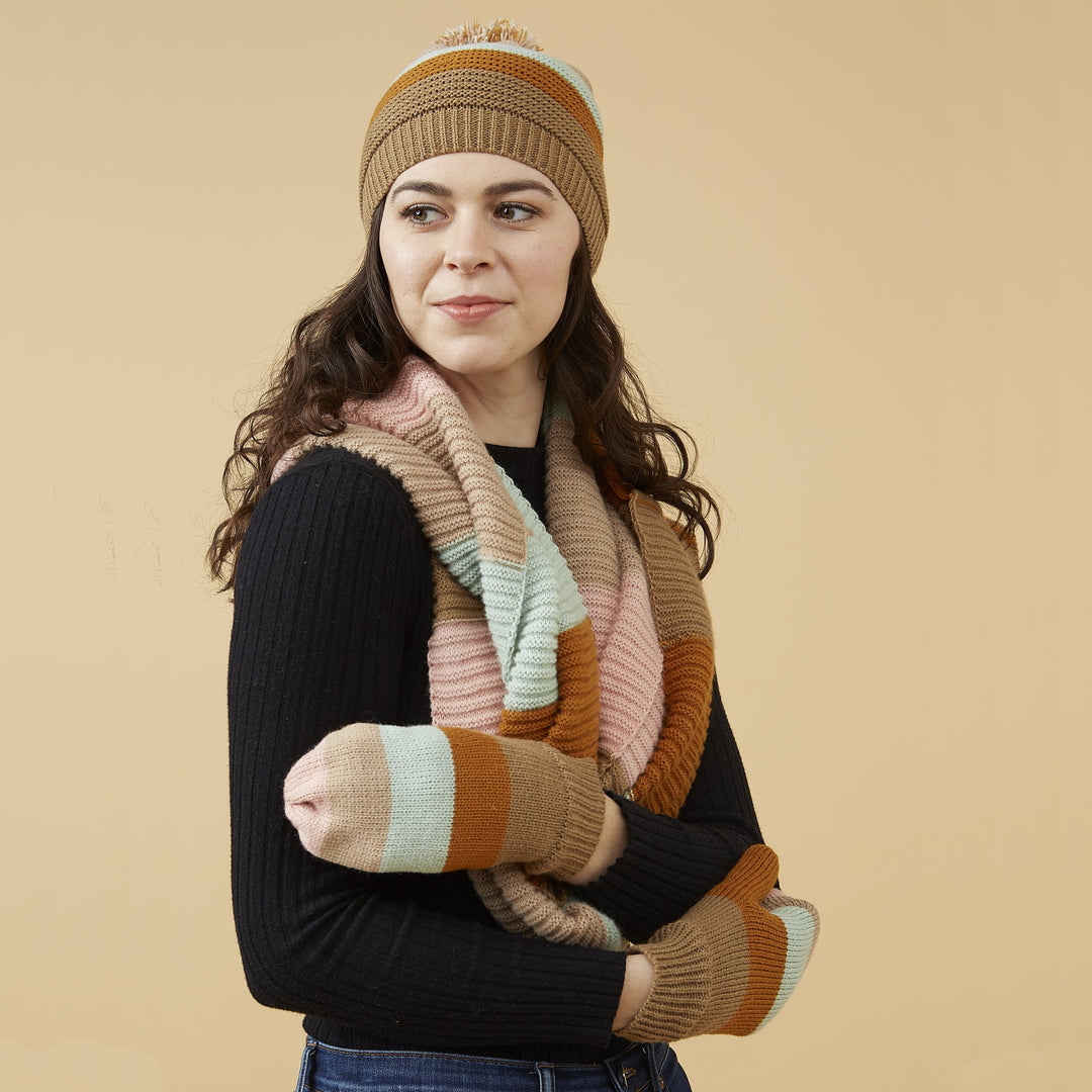 Stripe Beanie, Pastel