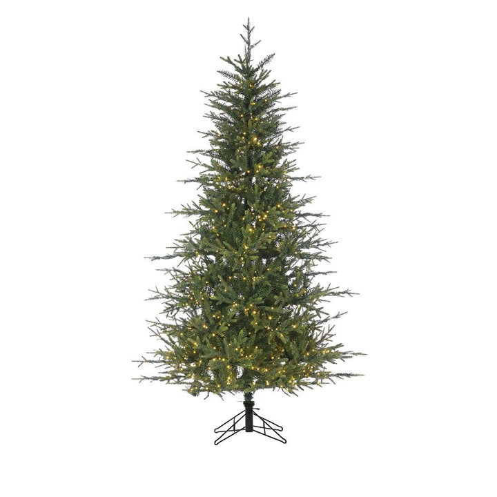 9' Fieldstone Spruce Lifelike Tree, Staylit Clear Lights