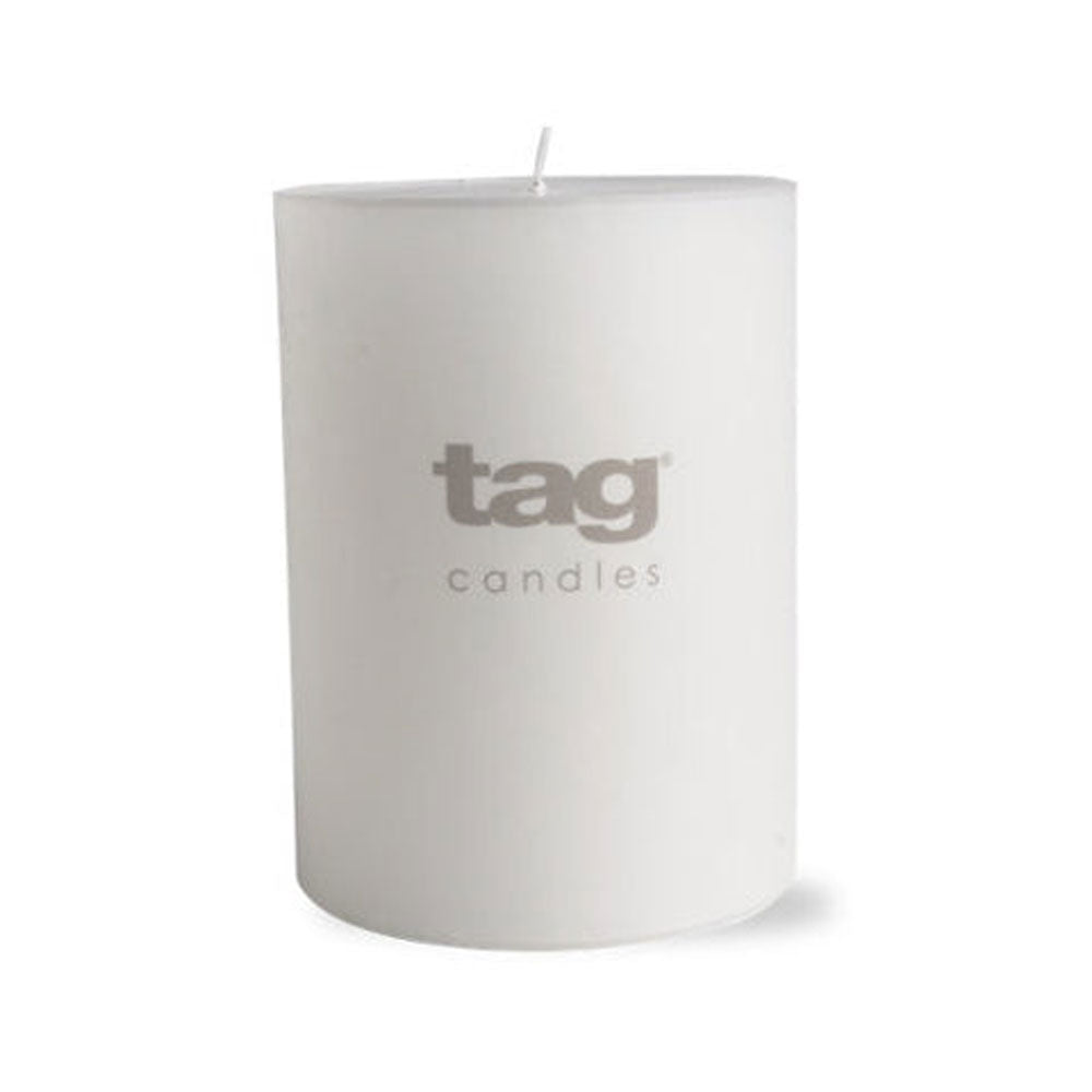 Tag Candles, Chapel Pillar Candle 3X4, White