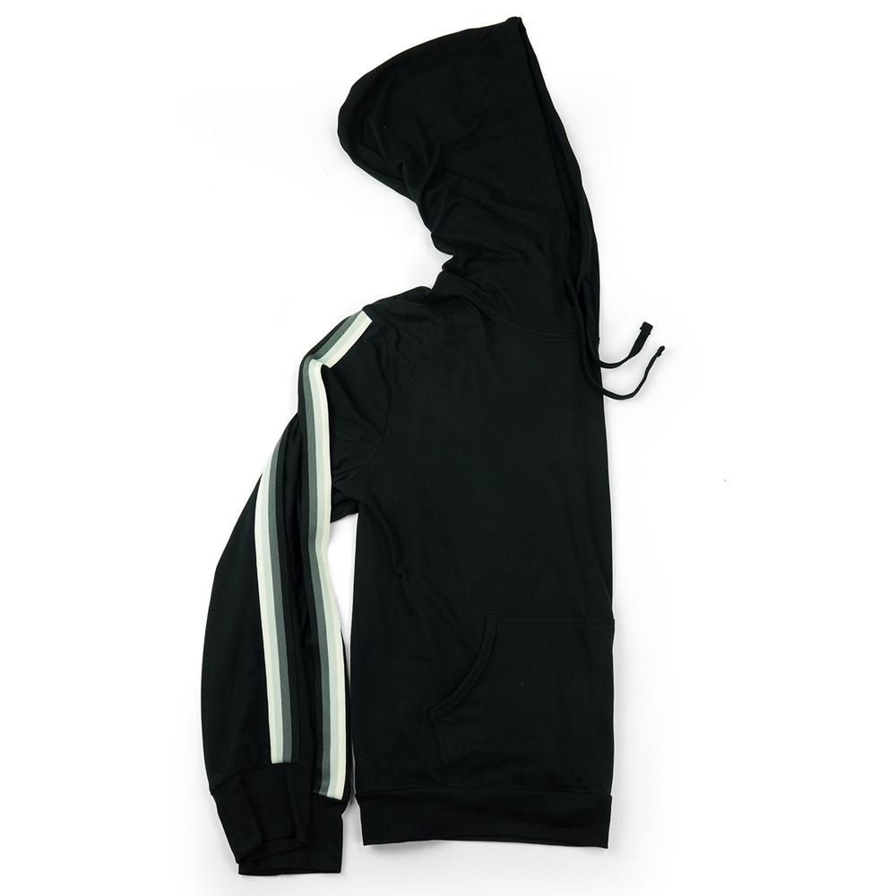 FitKicks '76 Varsity Athletic Hoodie, Black, Small