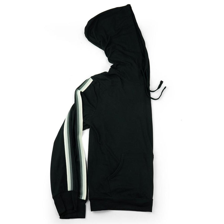 FitKicks '76 Varsity Athletic Hoodie, Black, Small