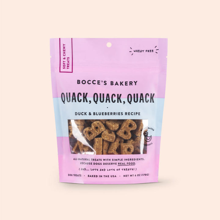 Bocce's Bakery Quack, Quack, Quack Soft & Chewy Treats, 6 oz.