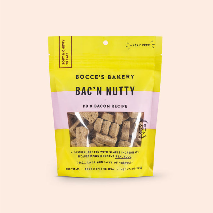 Bocce's Bakery Bac N Nutty Soft & Chewy Treats, 6 oz.