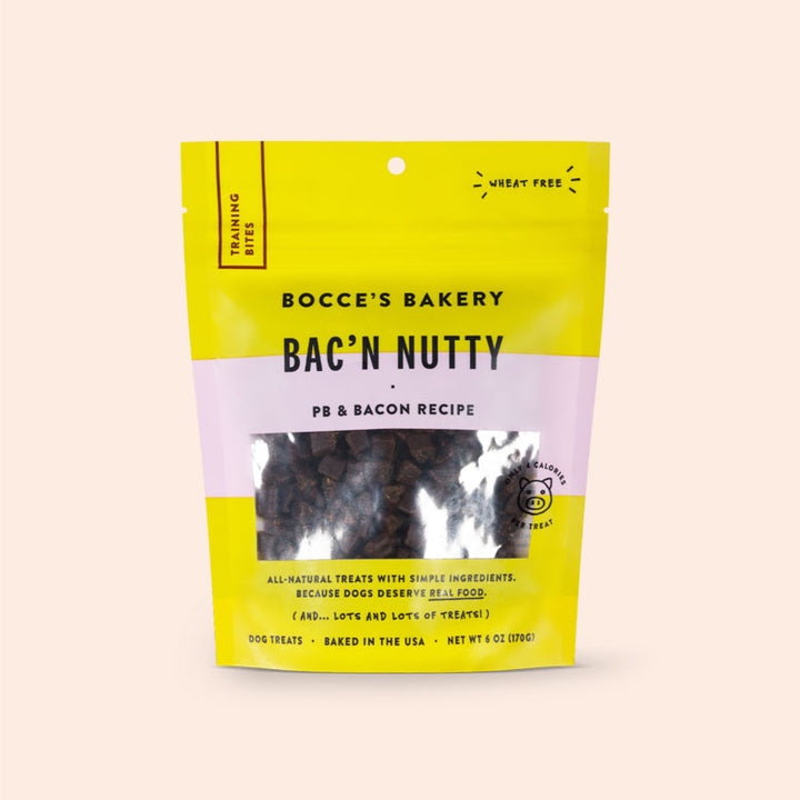 Bocce's Bakery Bac N Nutty Training Bites, 6 oz.