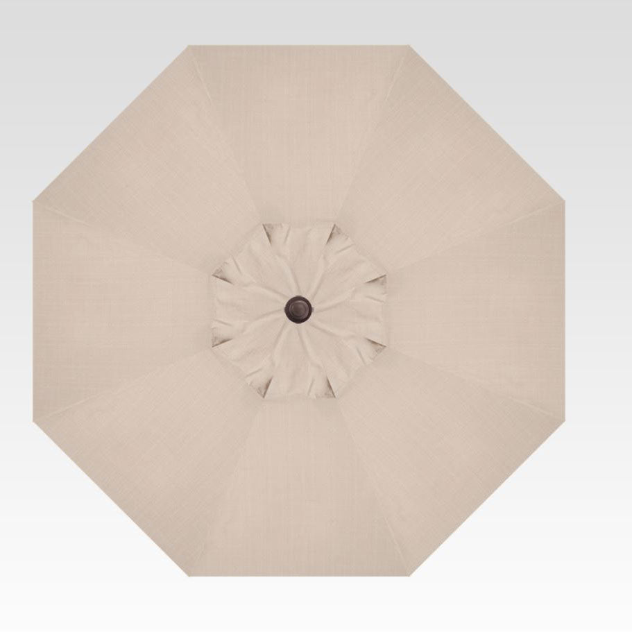 Treasure Garden 11 ft. Auto Tilt Market Umbrella, Bronze Finish, Champagne Color Fabric
