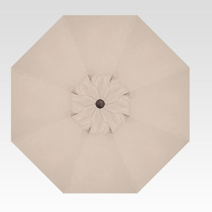 Treasure Garden 11 ft. Auto Tilt Market Umbrella, Bronze Finish, Champagne Color Fabric