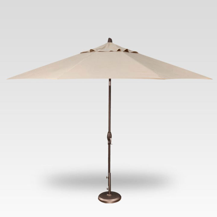 Treasure Garden 11 ft. Auto Tilt Market Umbrella, Bronze Finish, Champagne Color Fabric