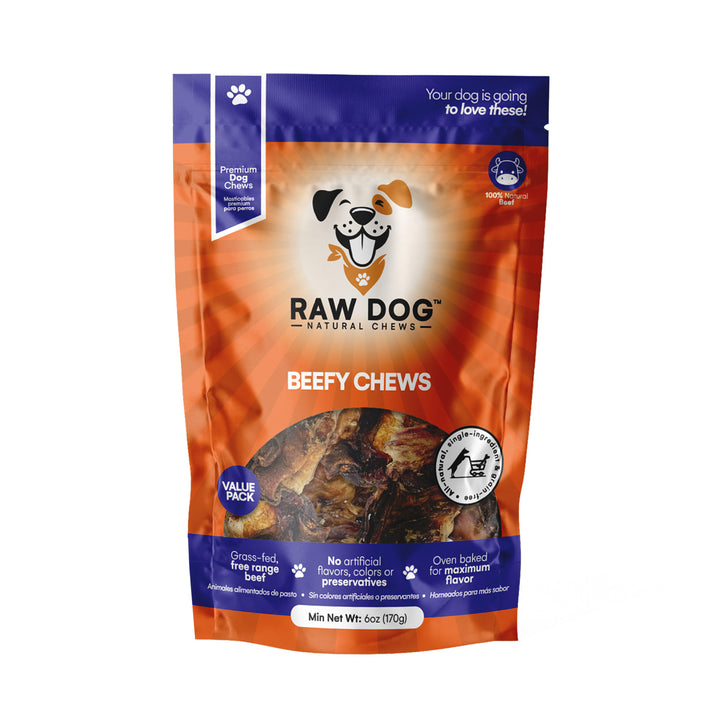 Raw Dog Natural Chews Beefy Chews, 6 oz. Bag