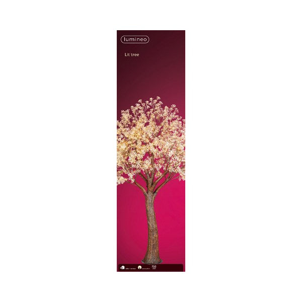 Lumineo 6.9 ft. LED Gypsophilia Tree, 720 Warm White LED Lights