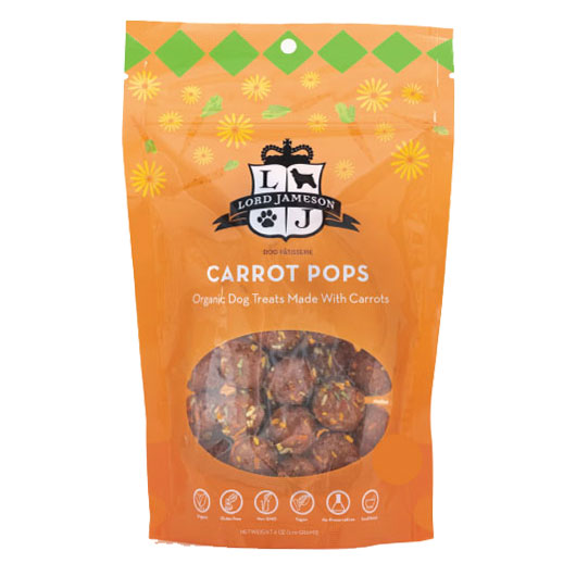 Lord Jameson Carrot Pops Organic Dog Treats, 6 oz.