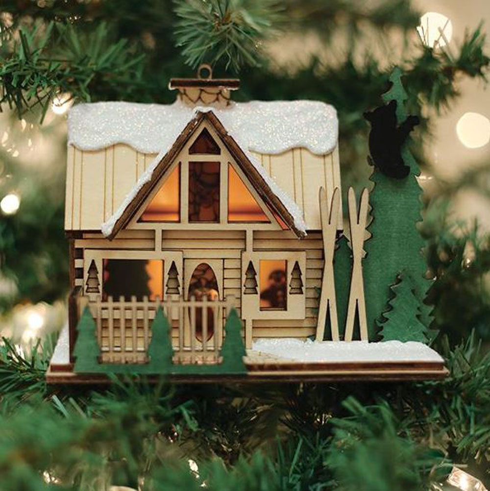 Old World, Santa's Ski Lodge Ornament