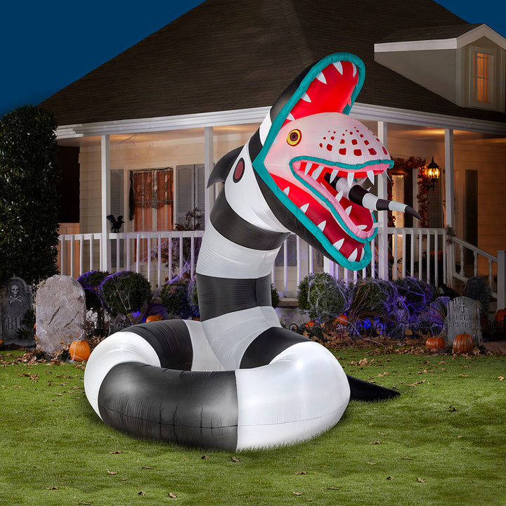 Gemmy, Airblown Animated Sand Worm from Beetlejuice Giant, 10 feet tall