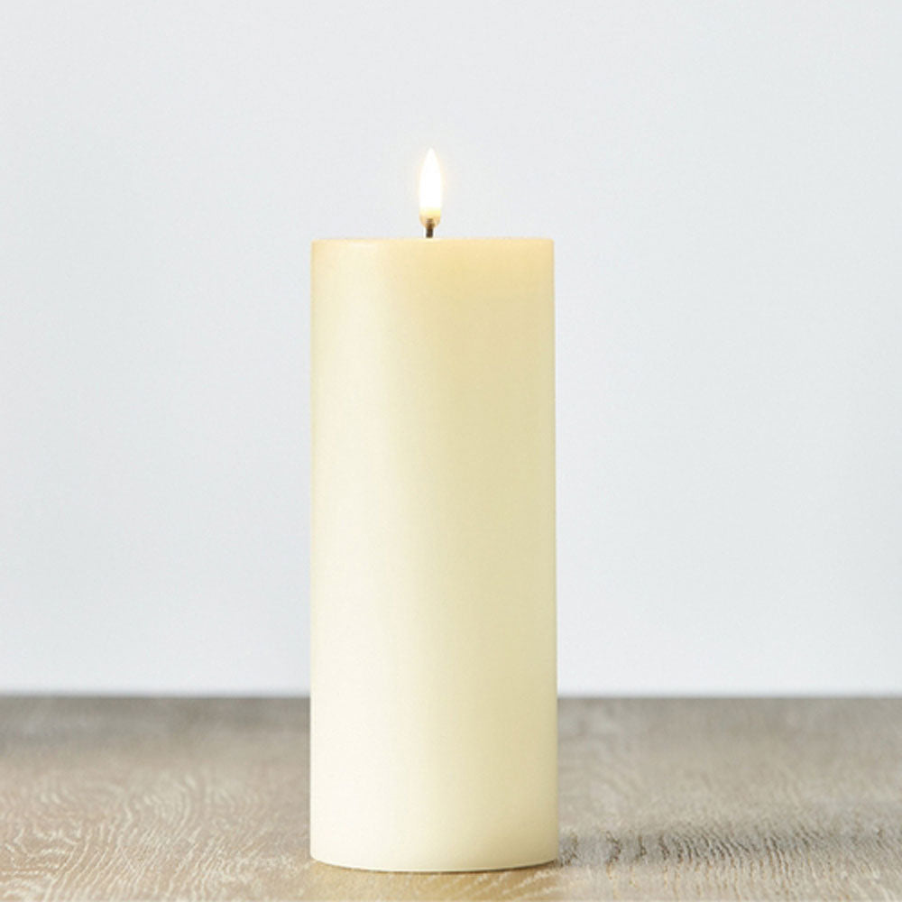 Raz, Uyuni Candle, Ivory Pillar Candle, 3"X9"