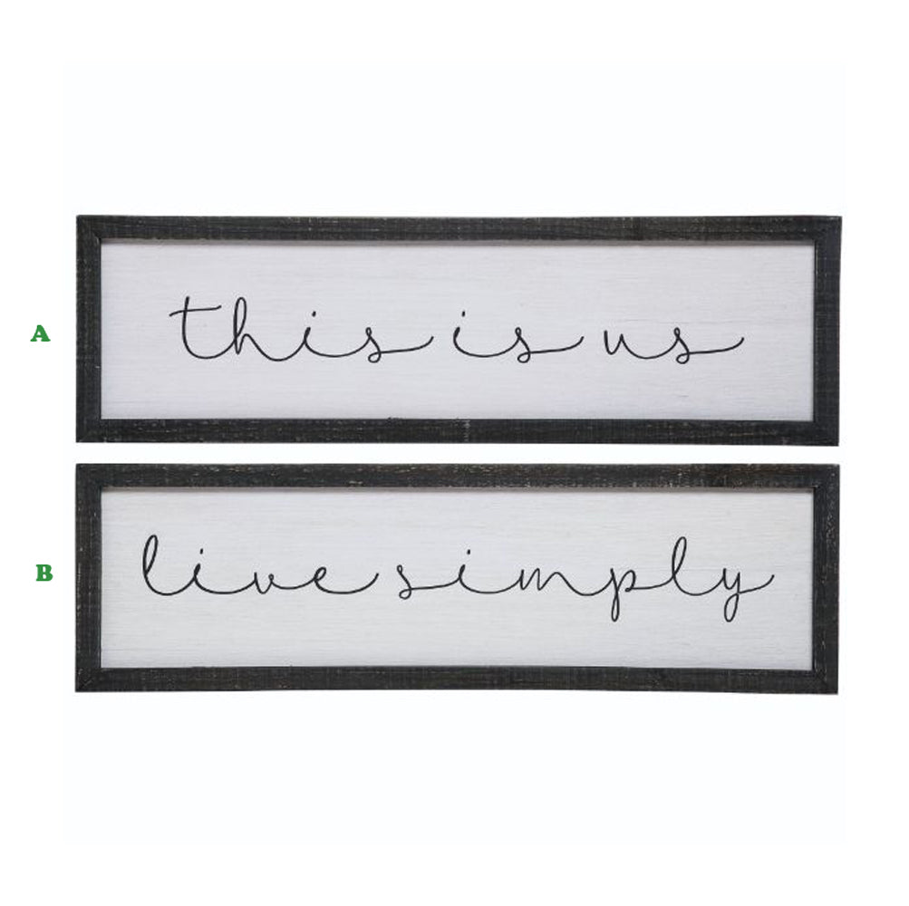 Transpac, Wood Simple Script Decor, Assorted and Sold Separately