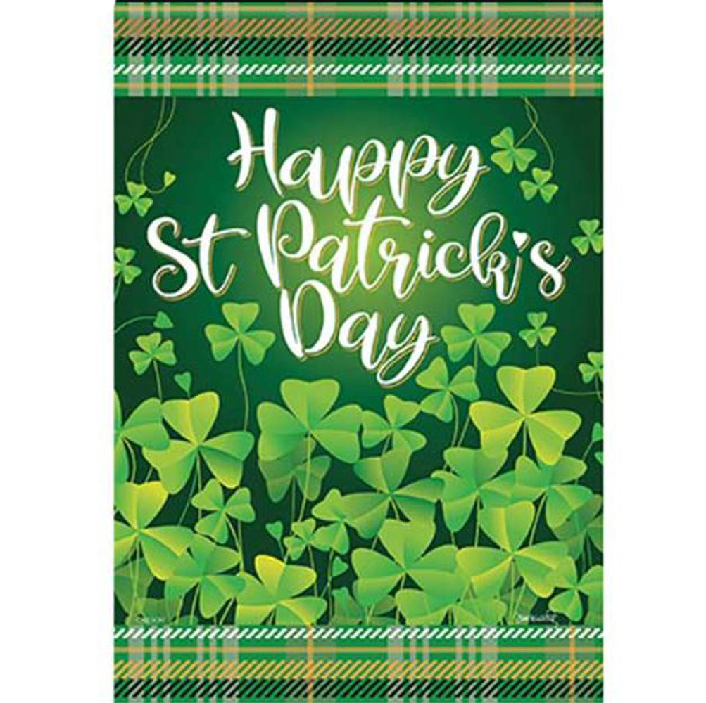 Carson Home Accents, Tartan Clovers Garden Flag