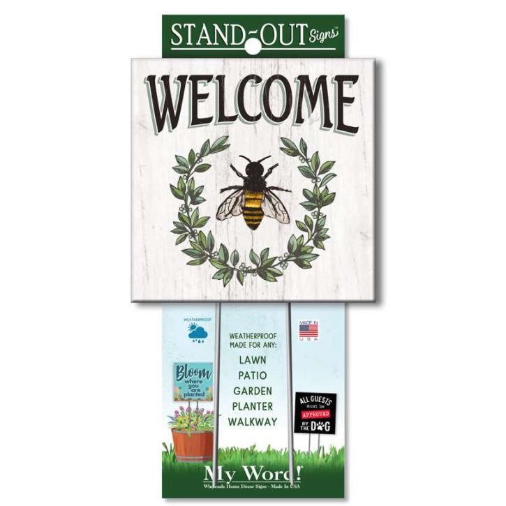 My Word! Stand Out Sign - Welcome (Bumblebee)