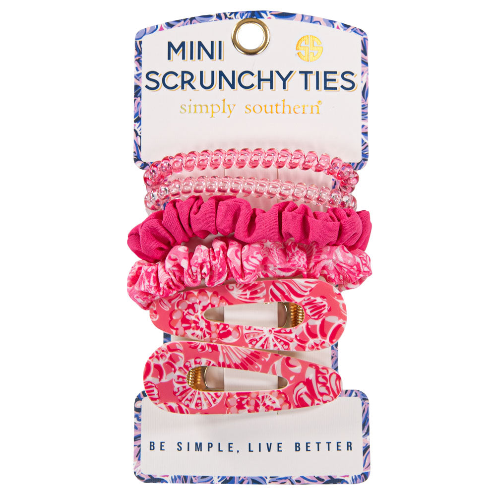 Simply Southern, Mini Scrunchy Tie Set, Shells