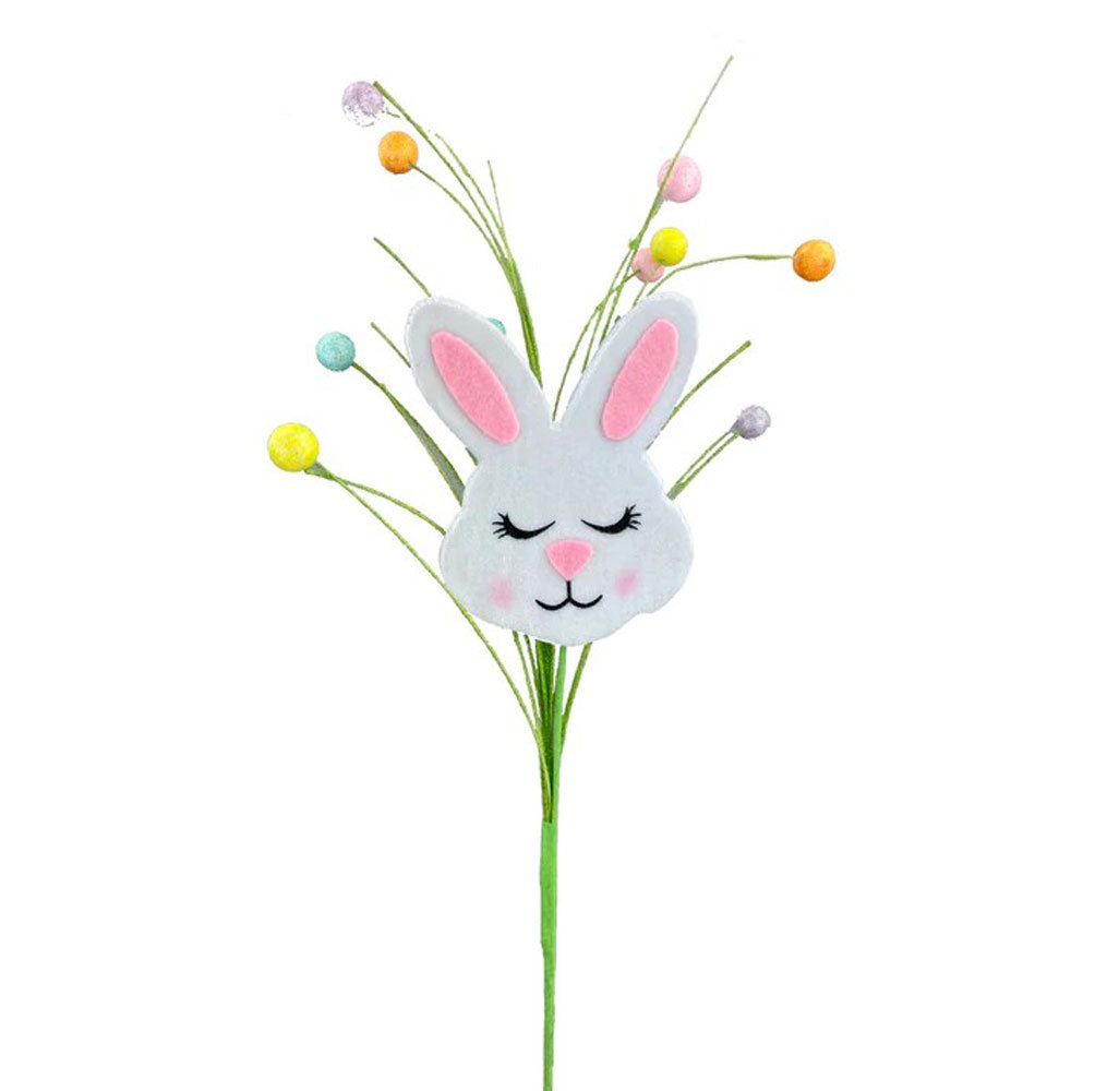 Liberty Floral, Sleepy Bunny Head Pick, 22"