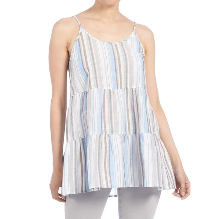 Coco+Carmen, Sadie Stripe Ruffle Tank