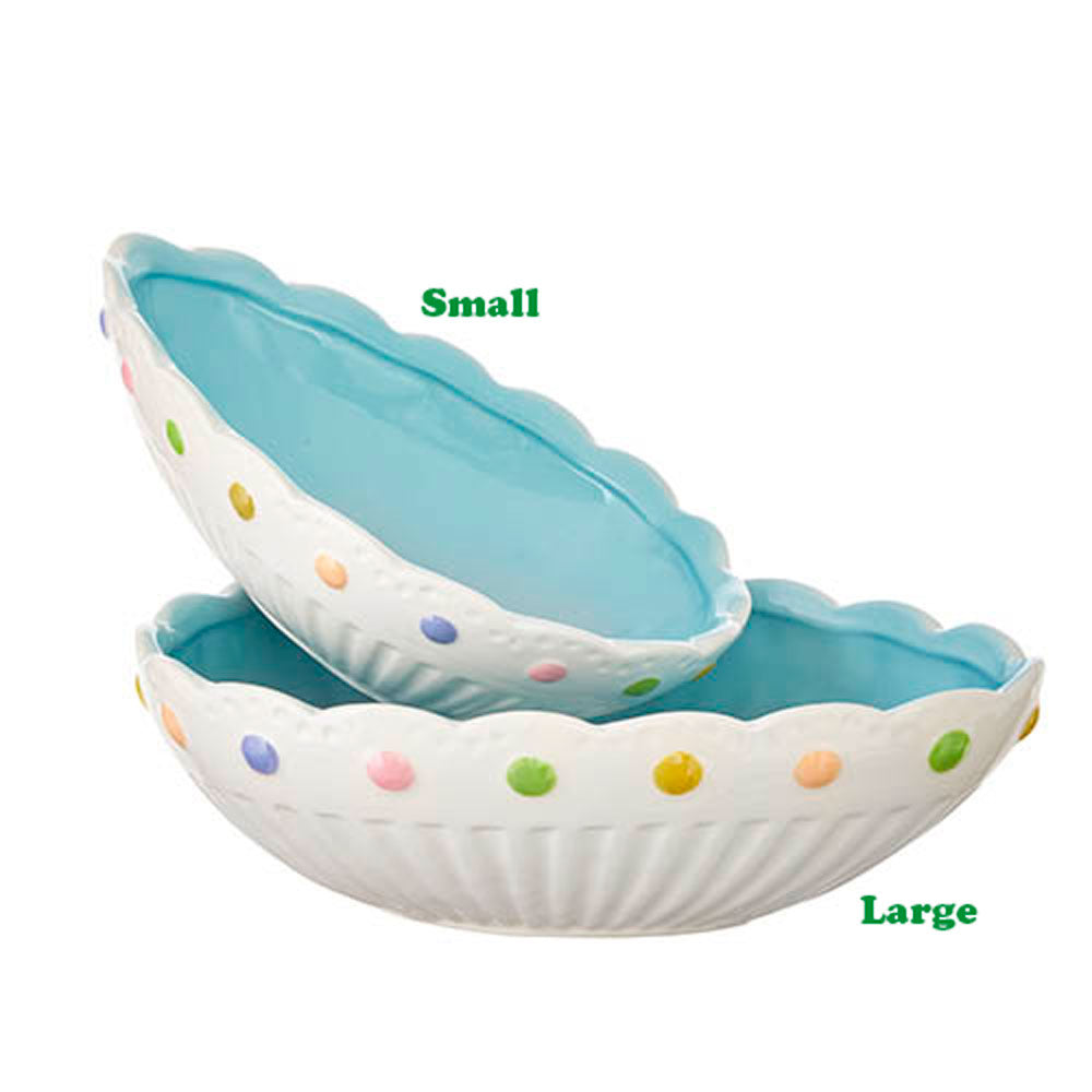 Raz, Pastel Bead Egg Shaped Bowl, Assorted and Sold Separately