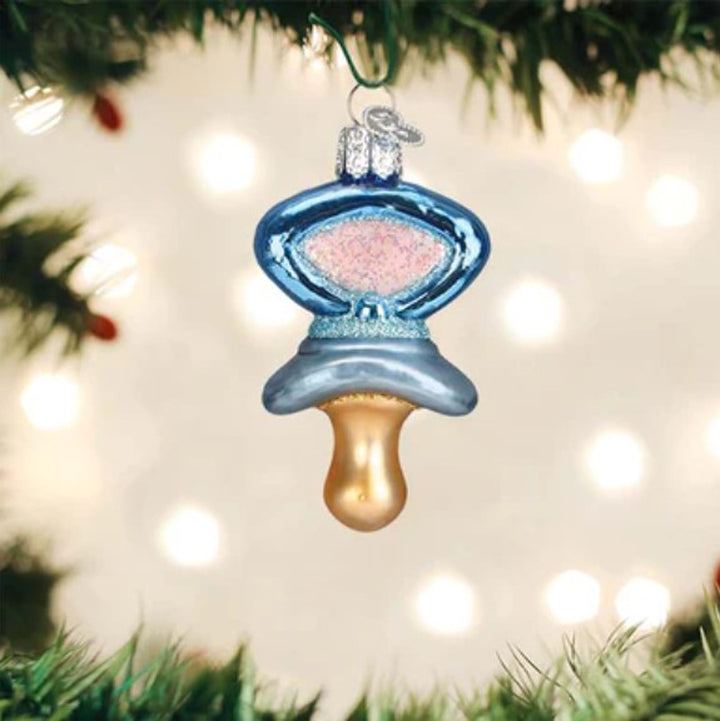 Old World Christmas, Blue Pacifier Ornament