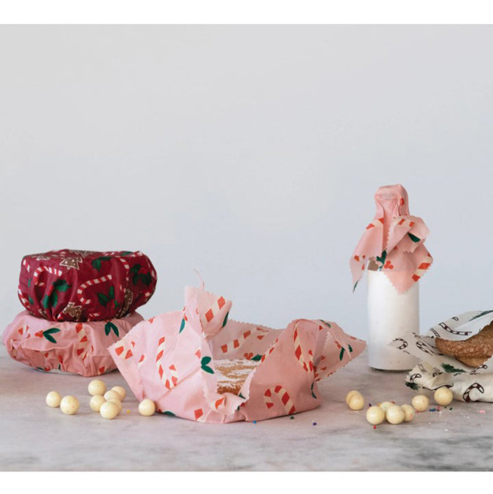 Creative Co-Op, Beeswax Reusable Food Wraps, Set of 3, Assorted and Sold Separately