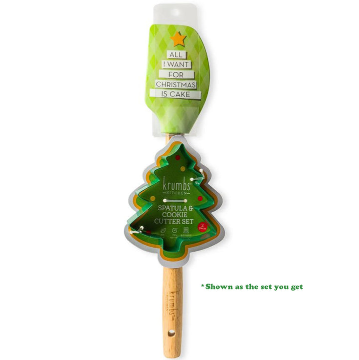 Krumbs Kitchen, Spatula w/Cookie Cutter Christmas Set, Assorted and Sold Separately