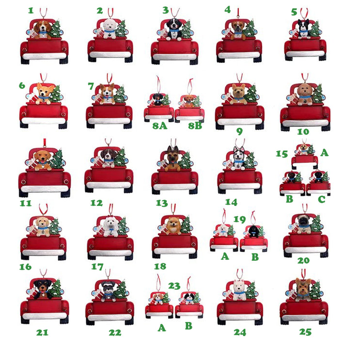 Kurt Adler, Dog in Back of Truck Ornament, Assorted and Sold Separately