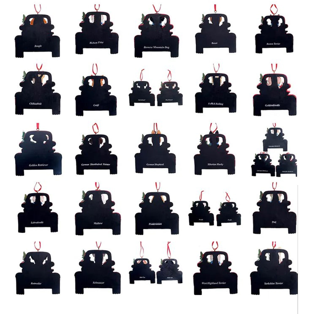 Kurt Adler, Dog in Back of Truck Ornament, Assorted and Sold Separately