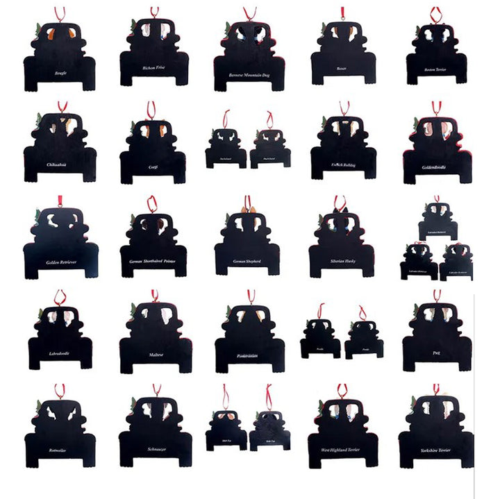 Kurt Adler, Dog in Back of Truck Ornament, Assorted and Sold Separately