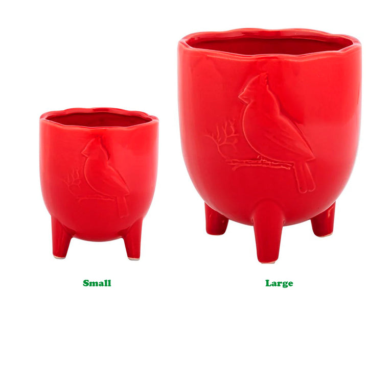 Napco, Cardinal Embossed Pot w/Feet