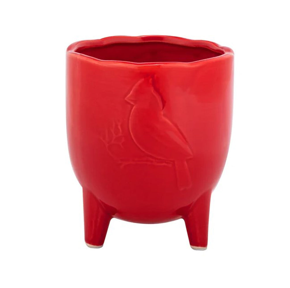 Napco, Cardinal Embossed Pot w/Feet